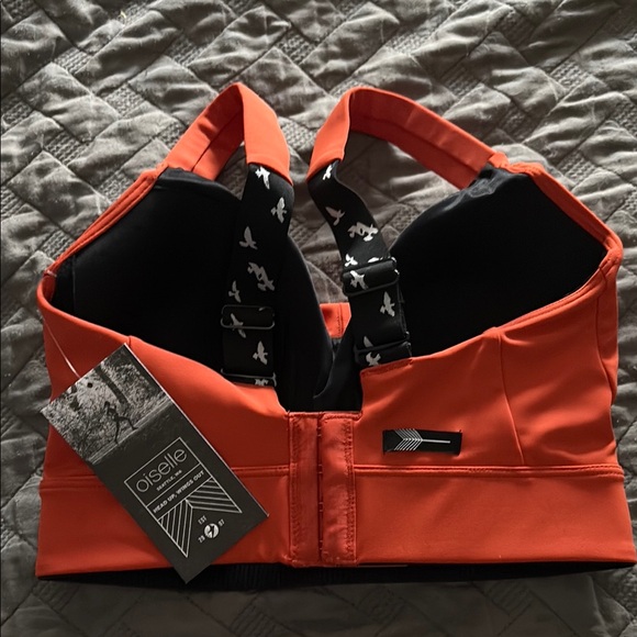 Oiselle Orange Sports Bra - Picture 2 of 3